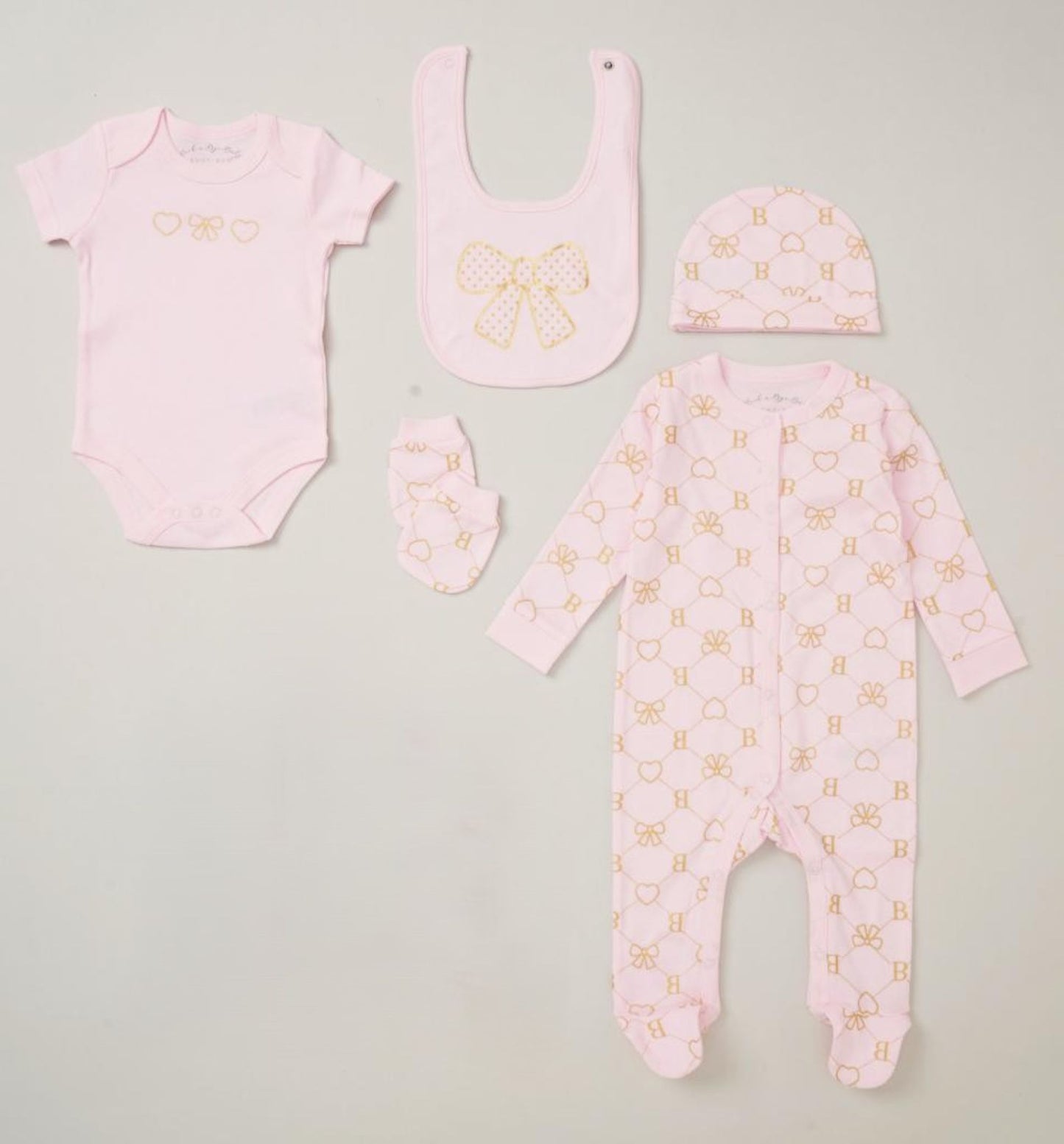 Baby First Football Gift Hamper in Baby Pink