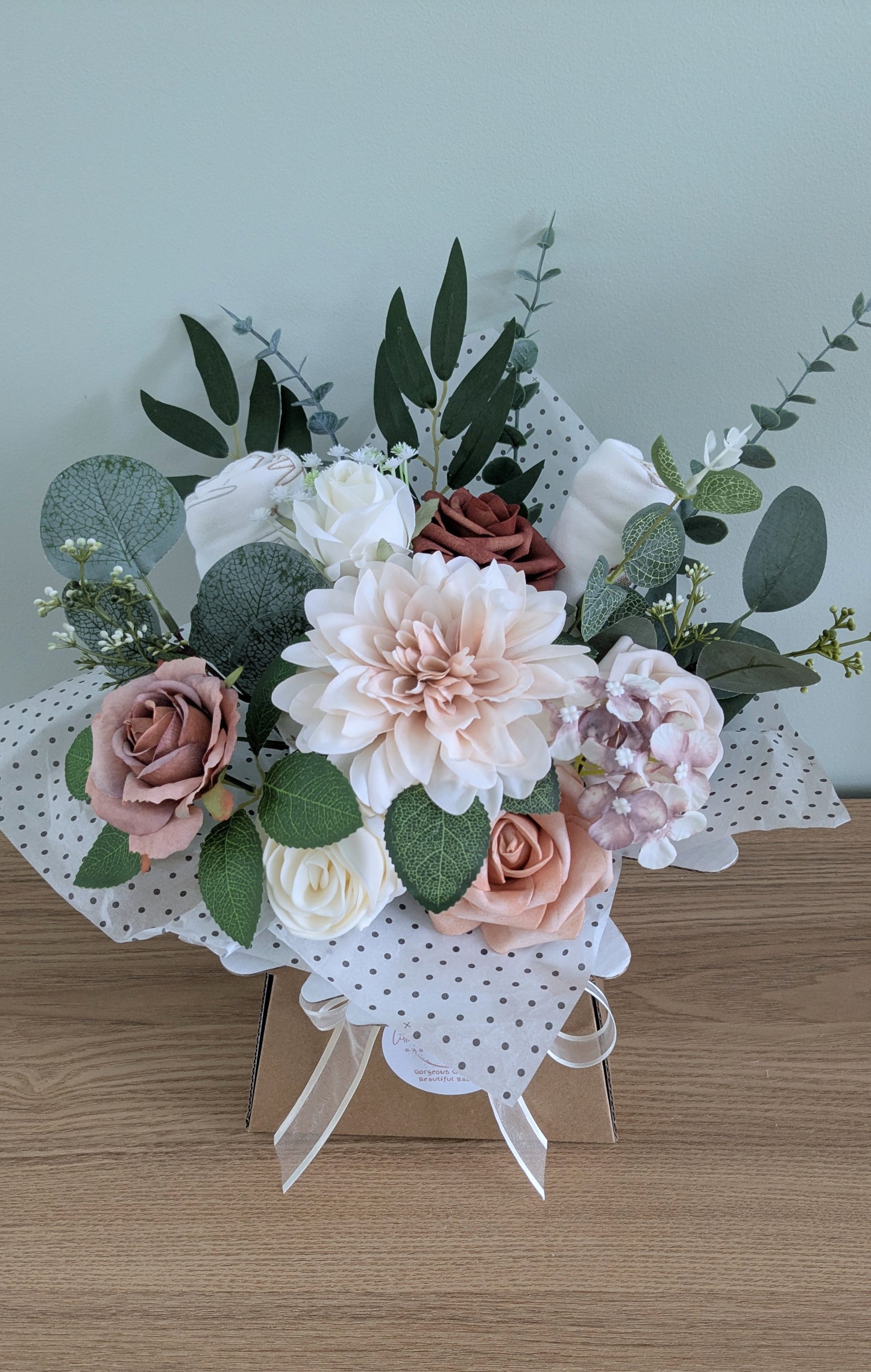 Hello World Baby Clothes Bouquet Gift