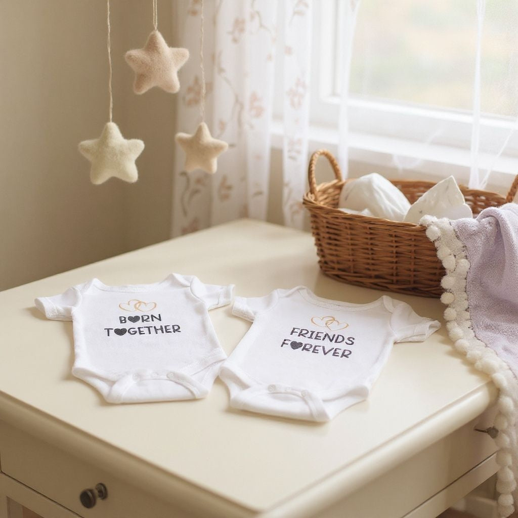 Twin Baby Gift - Born Together, Friends Forever