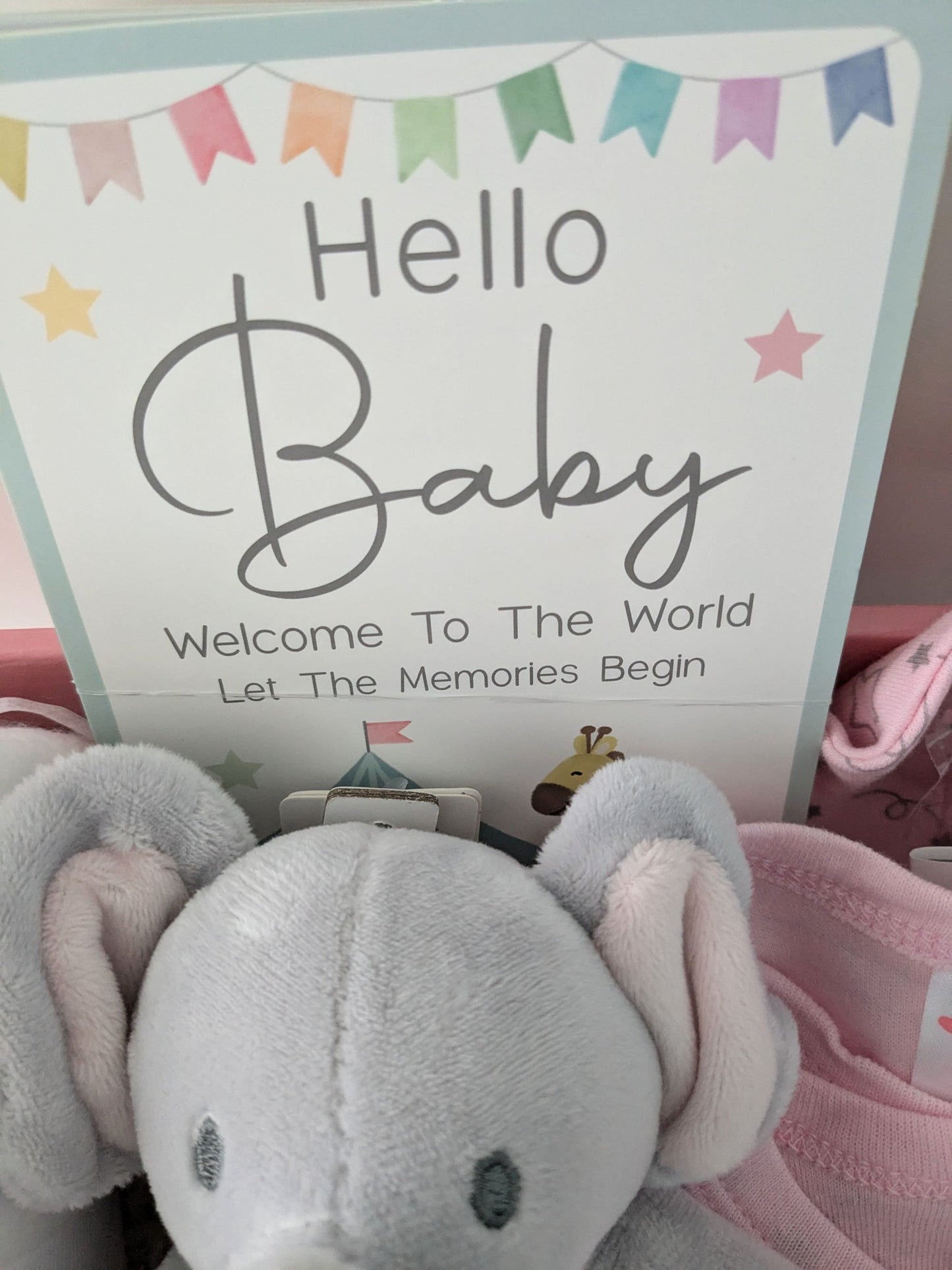 Pink Elephants Baby Gift Hamper