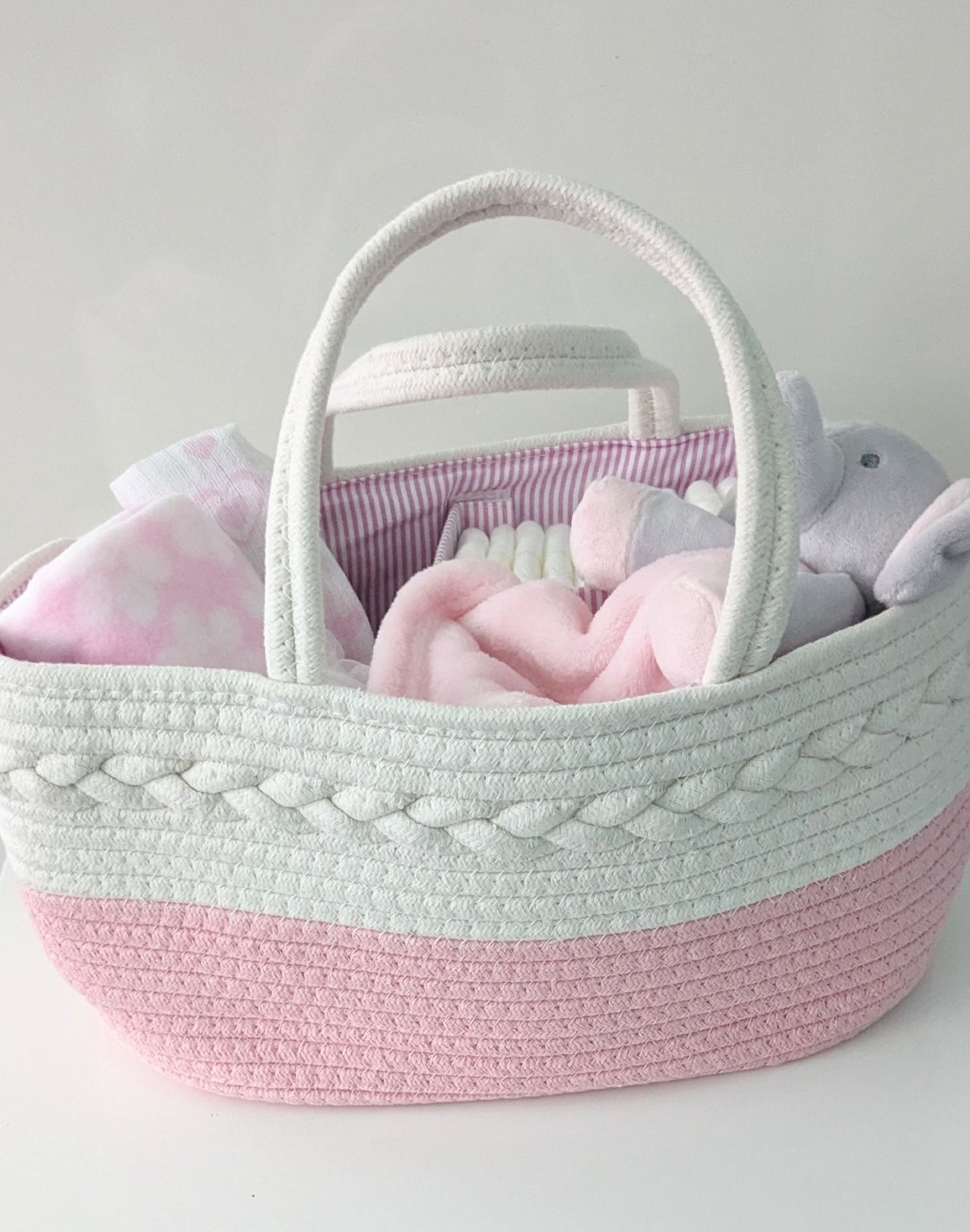 Pink Nappy Caddy Baby Gift