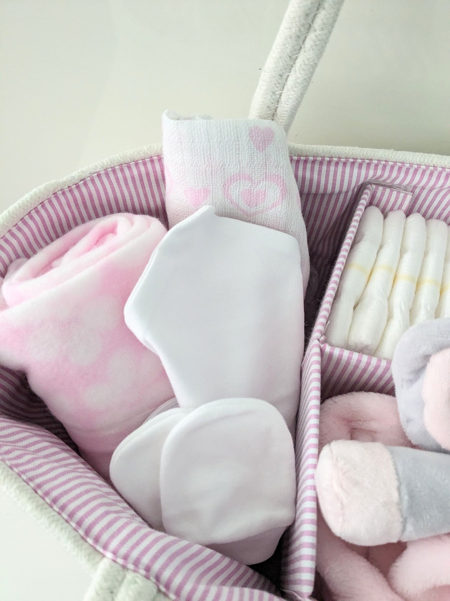 Pink Nappy Caddy Baby Gift